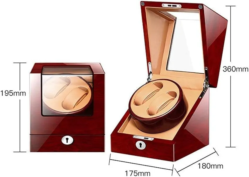 Rotation Models,Super Quiet pu Leather self-Winding Mechanical Watch Display Storage feat perform mammal Watch Automatic Watch Winder with 2 Winders 5 
