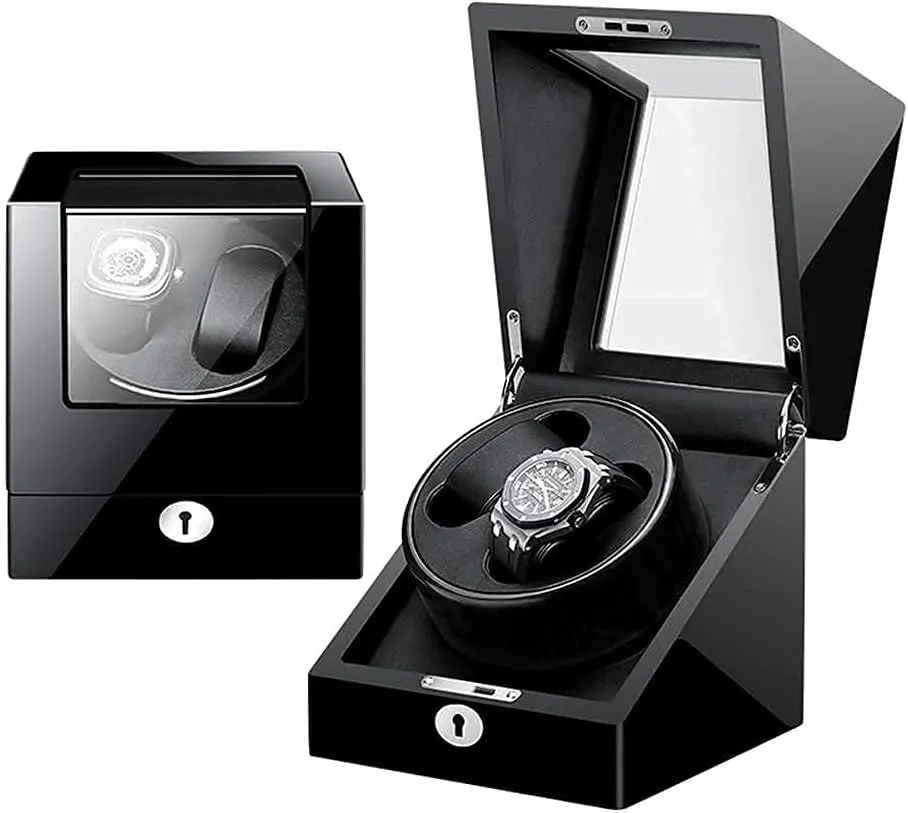 Rotation Models,Super Quiet pu Leather self-Winding Mechanical Watch Display Storage feat perform mammal Watch Automatic Watch Winder with 2 Winders 5 