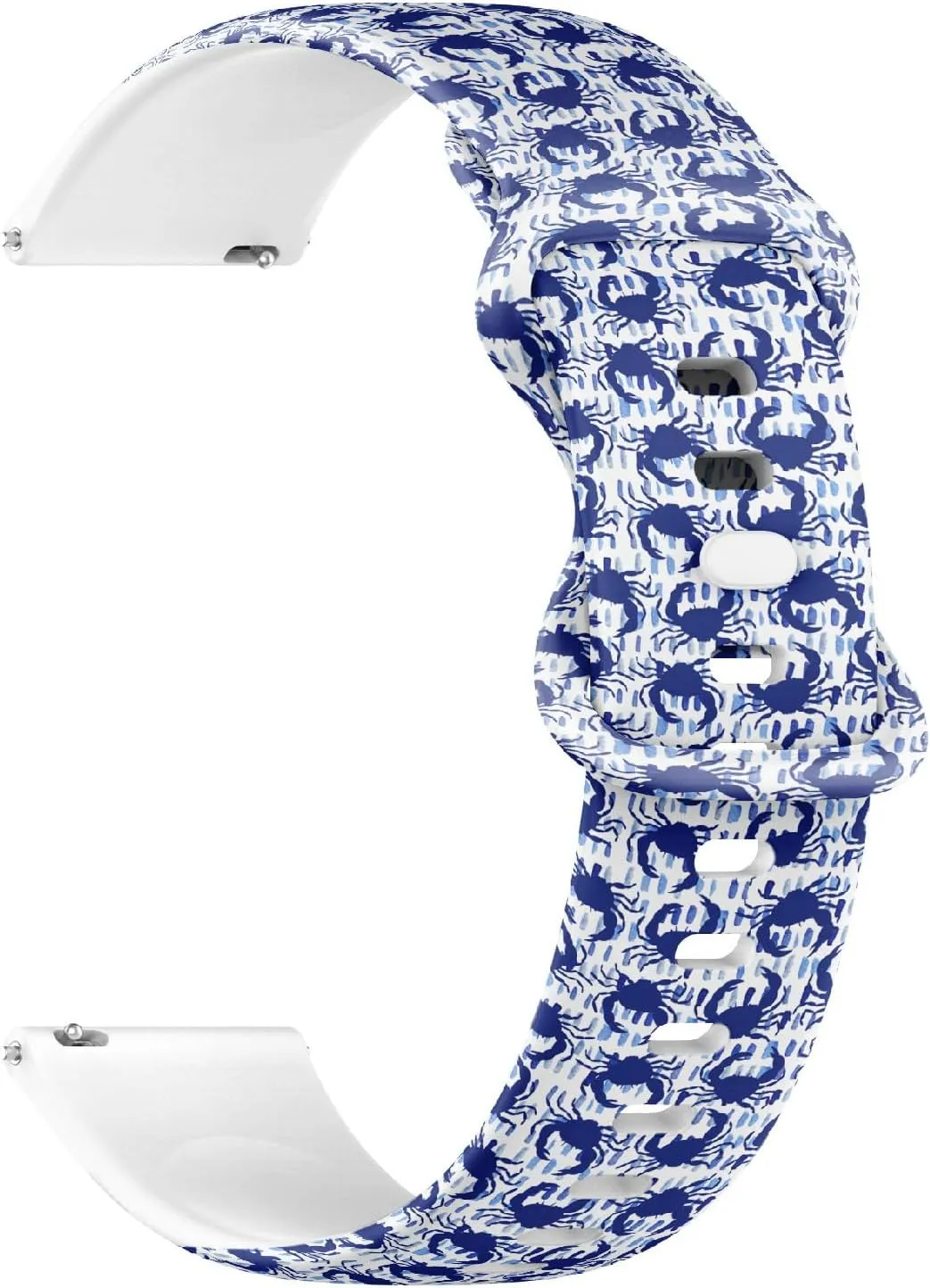 Rubber Strap Bracelet for Women, Men 20mm Quick Release Soft Sillicone Sports Watch Band (Crab Symbols Can) gram treat slander agenda Replacement 