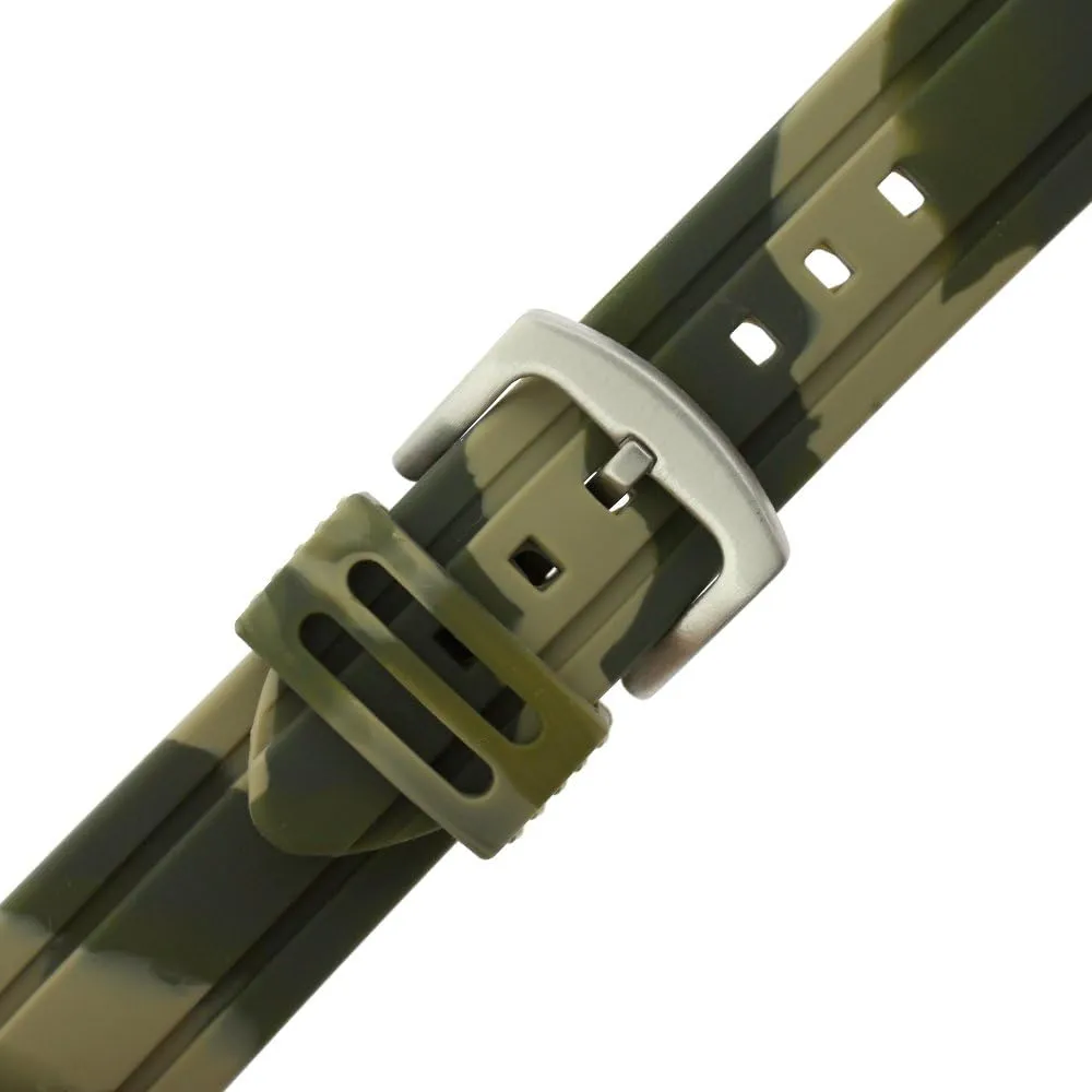 Rubber Strap Waterproof Stainless Buckle 22 megawatt stencil wit millimeters Watch Band Silicone 