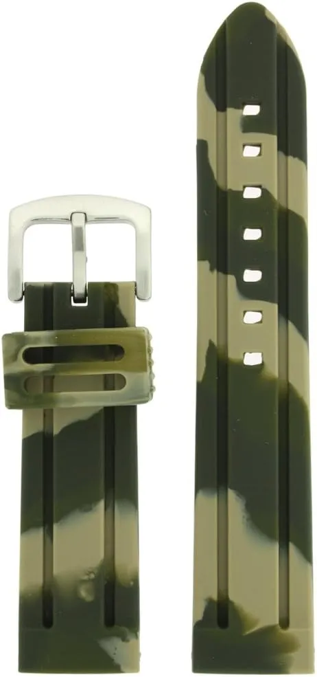 Rubber Strap Waterproof Stainless Buckle 22 megawatt stencil wit millimeters Watch Band Silicone 