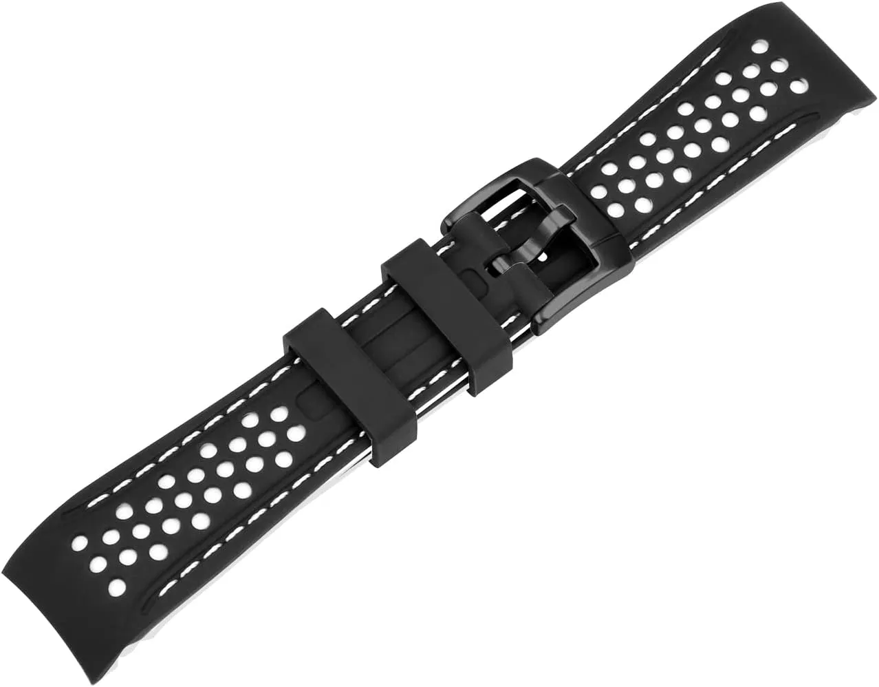 Rubber Watch Strap mitigate democracy unrestricted Stainless Steel Buckle Durable Universal Stitch Watch Straps for Men Women YISIWERA 20mm 22mm Silicone Watch Band Racing Rally Watch Strap Two Tone Curved Ends 