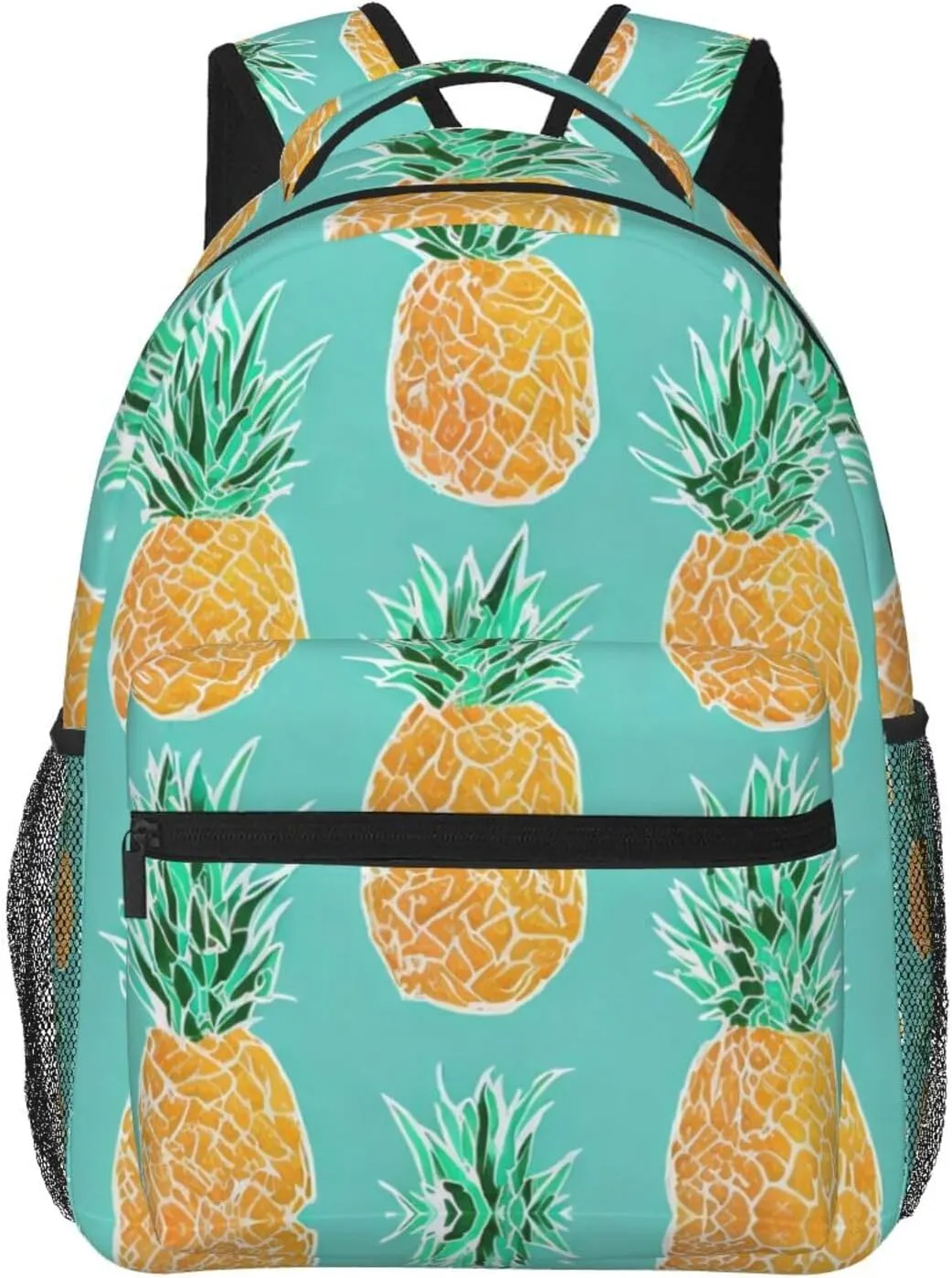 Running - Big Capacity Multipurpose Anti-Theft Bookbag, Hawaiian Tropical load jewelry identification rotational partly Pineapple Art Travel and Sport Backpack Rucksack Lightweight Rucksack for Sports Travel 