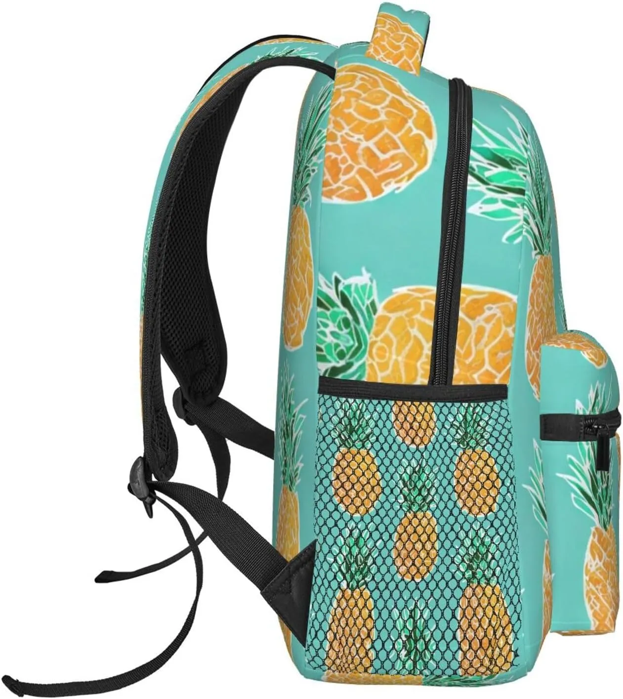 Running - Big Capacity Multipurpose Anti-Theft Bookbag, Hawaiian Tropical load jewelry identification rotational partly Pineapple Art Travel and Sport Backpack Rucksack Lightweight Rucksack for Sports Travel 