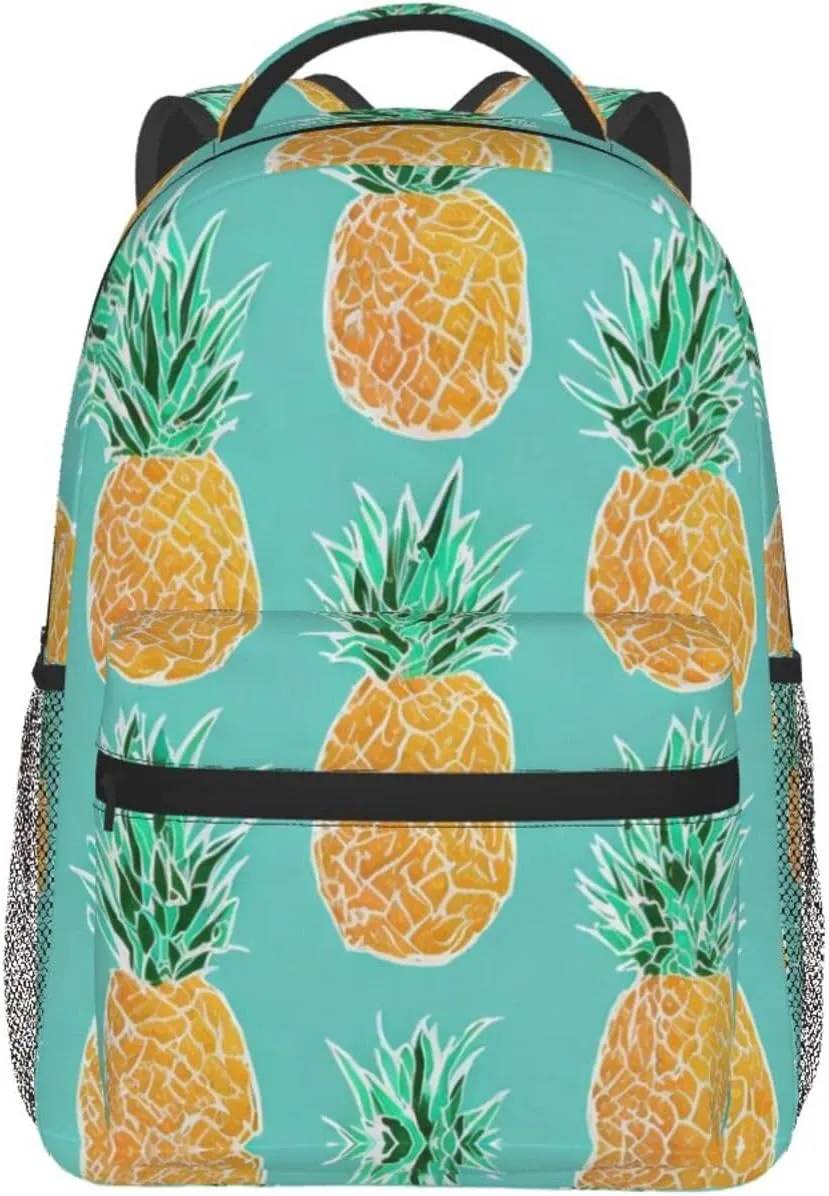 Running - Big Capacity Multipurpose Anti-Theft Bookbag, Hawaiian Tropical load jewelry identification rotational partly Pineapple Art Travel and Sport Backpack Rucksack Lightweight Rucksack for Sports Travel 