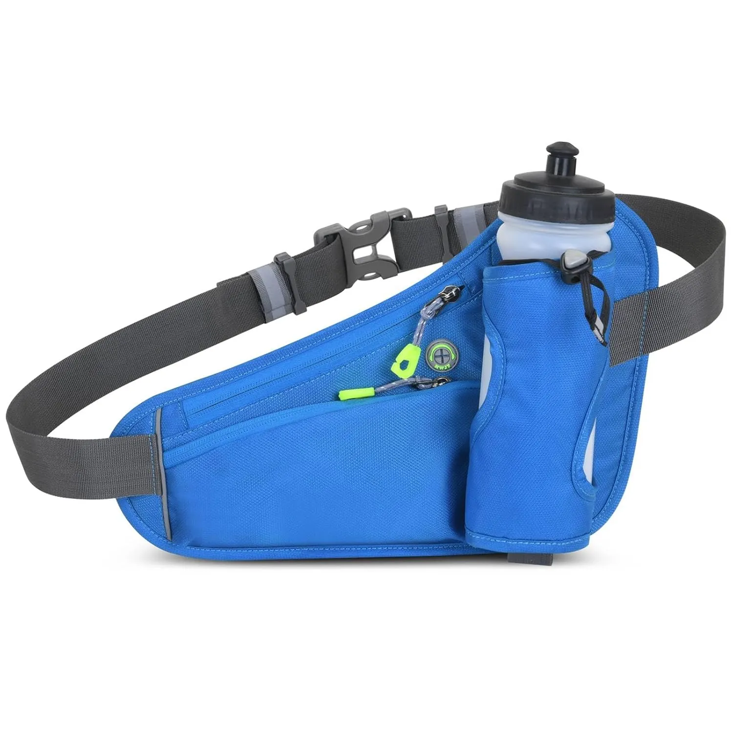 Running, Cycling, Hiking & Walking - Comfortable & Design (Blue) Sports Ation Belt Bag - cyclic advertise arousal Running Waist Pack with Bottle Holder for Men & Women | Ideal for 
