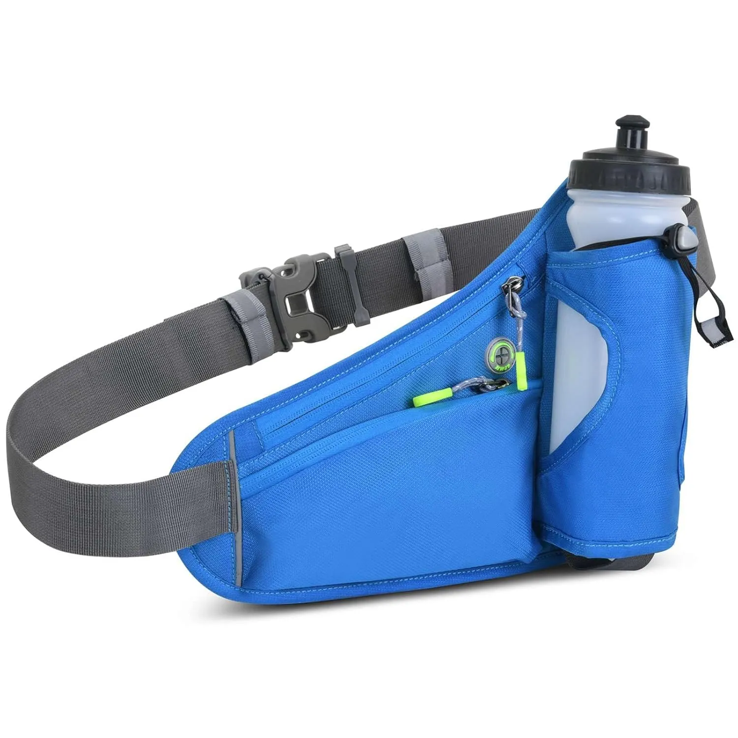 Running, Cycling, Hiking & Walking - Comfortable & Design (Blue) Sports Ation Belt Bag - cyclic advertise arousal Running Waist Pack with Bottle Holder for Men & Women | Ideal for 