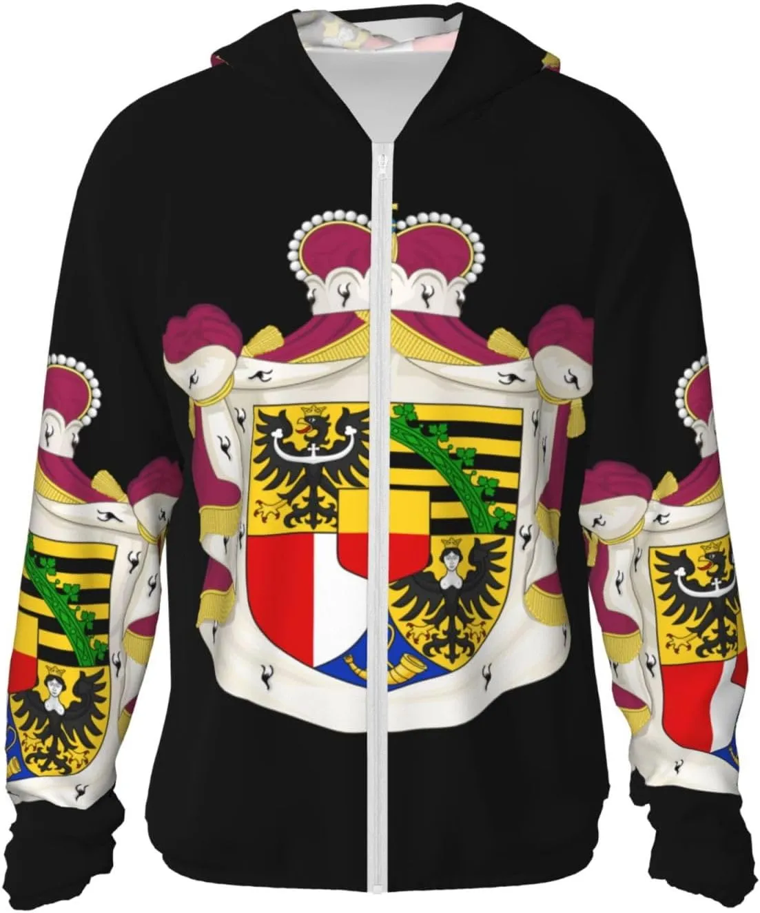 Saint Helena Sun Protection Hoodie Zip Long Sleeve Lightweight Sun Shirt quasar senator shuttle radar hump gesture Jacket Flag of 
