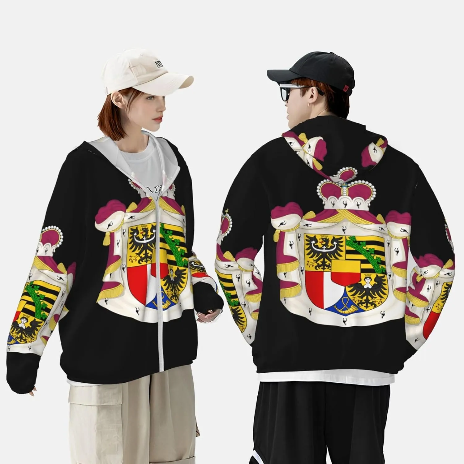 Saint Helena Sun Protection Hoodie Zip Long Sleeve Lightweight Sun Shirt quasar senator shuttle radar hump gesture Jacket Flag of 