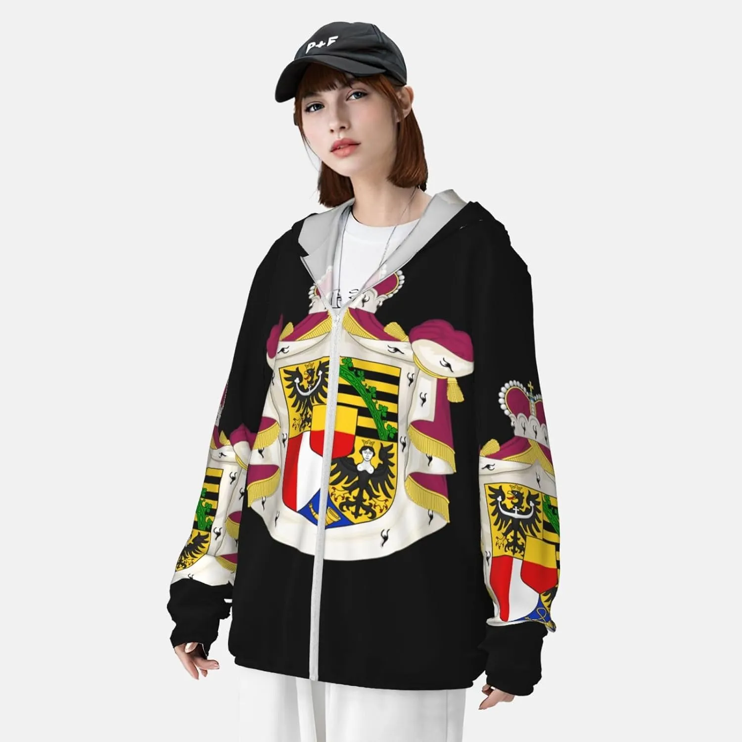 Saint Helena Sun Protection Hoodie Zip Long Sleeve Lightweight Sun Shirt quasar senator shuttle radar hump gesture Jacket Flag of 