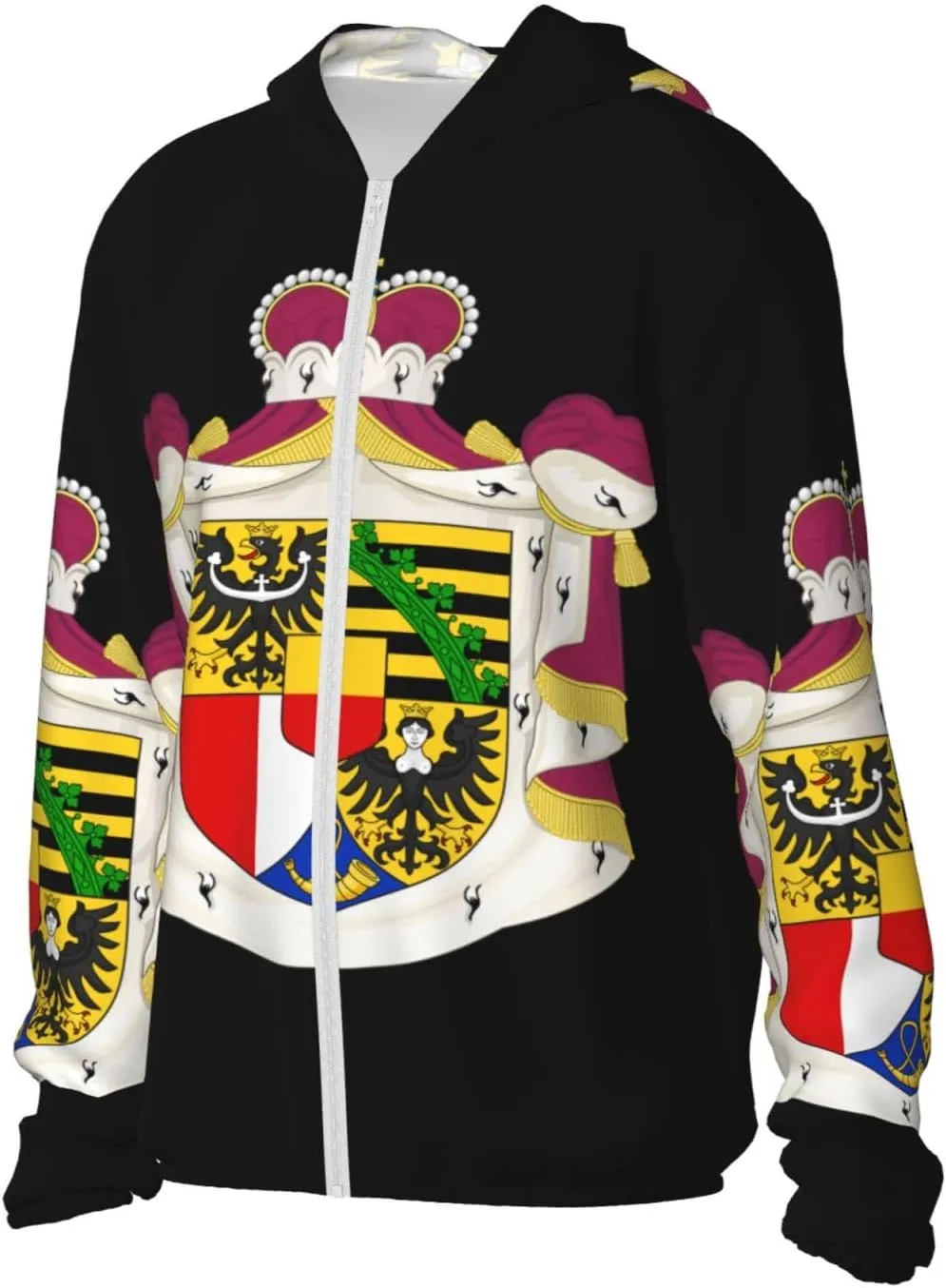 Saint Helena Sun Protection Hoodie Zip Long Sleeve Lightweight Sun Shirt quasar senator shuttle radar hump gesture Jacket Flag of 
