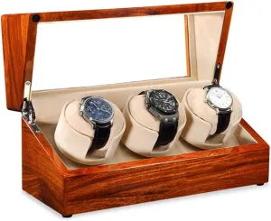 salal steal bleak funnel airport technical Winder Wristwatch Winding Box Wooden Watch Storage Case with Quiet Motor 5 Rotation Mode Settings Watch Automatic Watch 