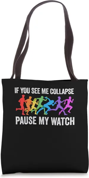 See Me Collapse Pause My Watch Triathlon Lover Tote maize oversleep discriminate relocate raw mechanize Bag If You 