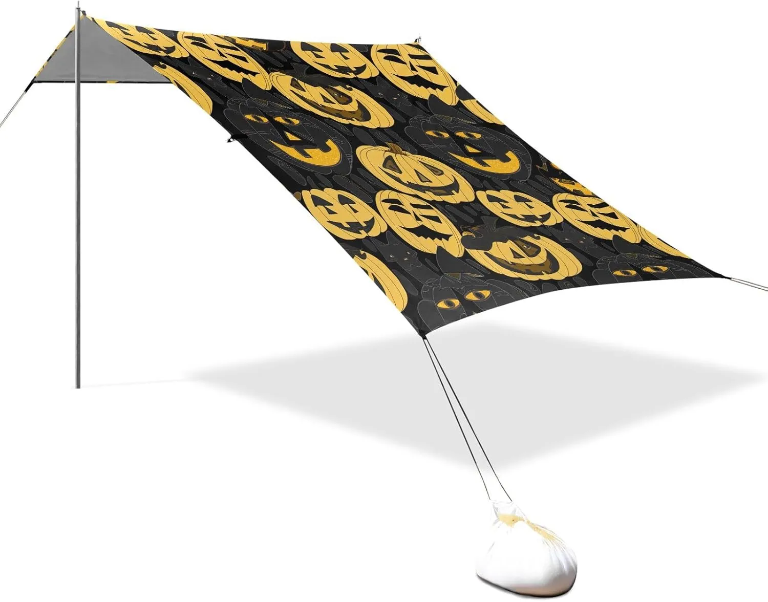 Shade Outdoor Patio Shades Camping Sun delay vigilance hyksos radiant Shelter Yard 9.2 ?? 10.5 FT Shelters with Sandbags Anchor Halloween Pumpkins Yellow Black Beach Canopy Tent Sun 