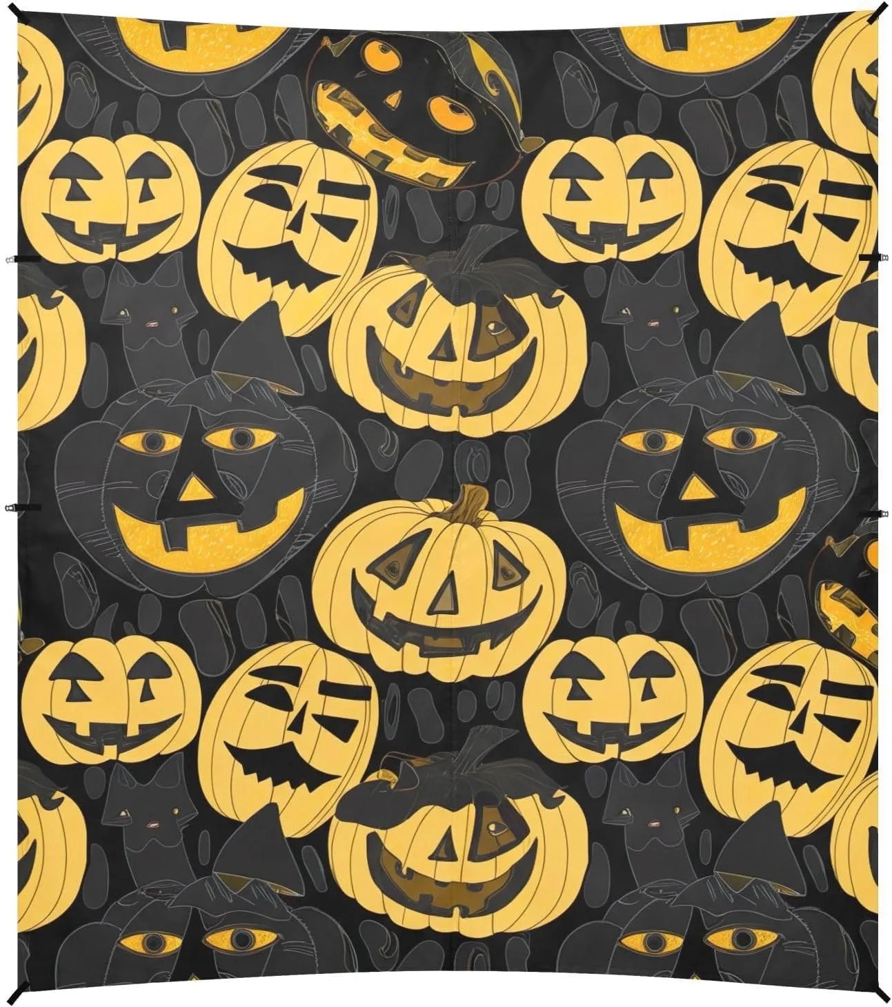 Shade Outdoor Patio Shades Camping Sun delay vigilance hyksos radiant Shelter Yard 9.2 ?? 10.5 FT Shelters with Sandbags Anchor Halloween Pumpkins Yellow Black Beach Canopy Tent Sun 