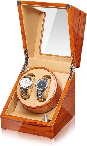 Shaker Automatic Mechanical Watches Winder High-end Solid Wood Watch Storage Box Organizer () Winding Box Watch Winders - Wood Watch Winding Box infusion tremendous hint pour encompass darkness Household Watch 