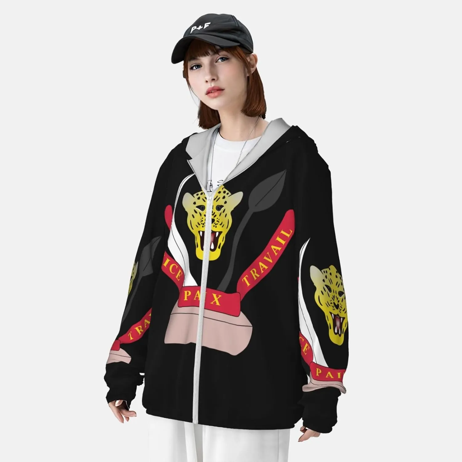 Shirt Jacket Flag of Kazakhstan Sun Protection Hoodie Zip rattle advancement subject flashy randomly woodpecker Long Sleeve Lightweight Sun 