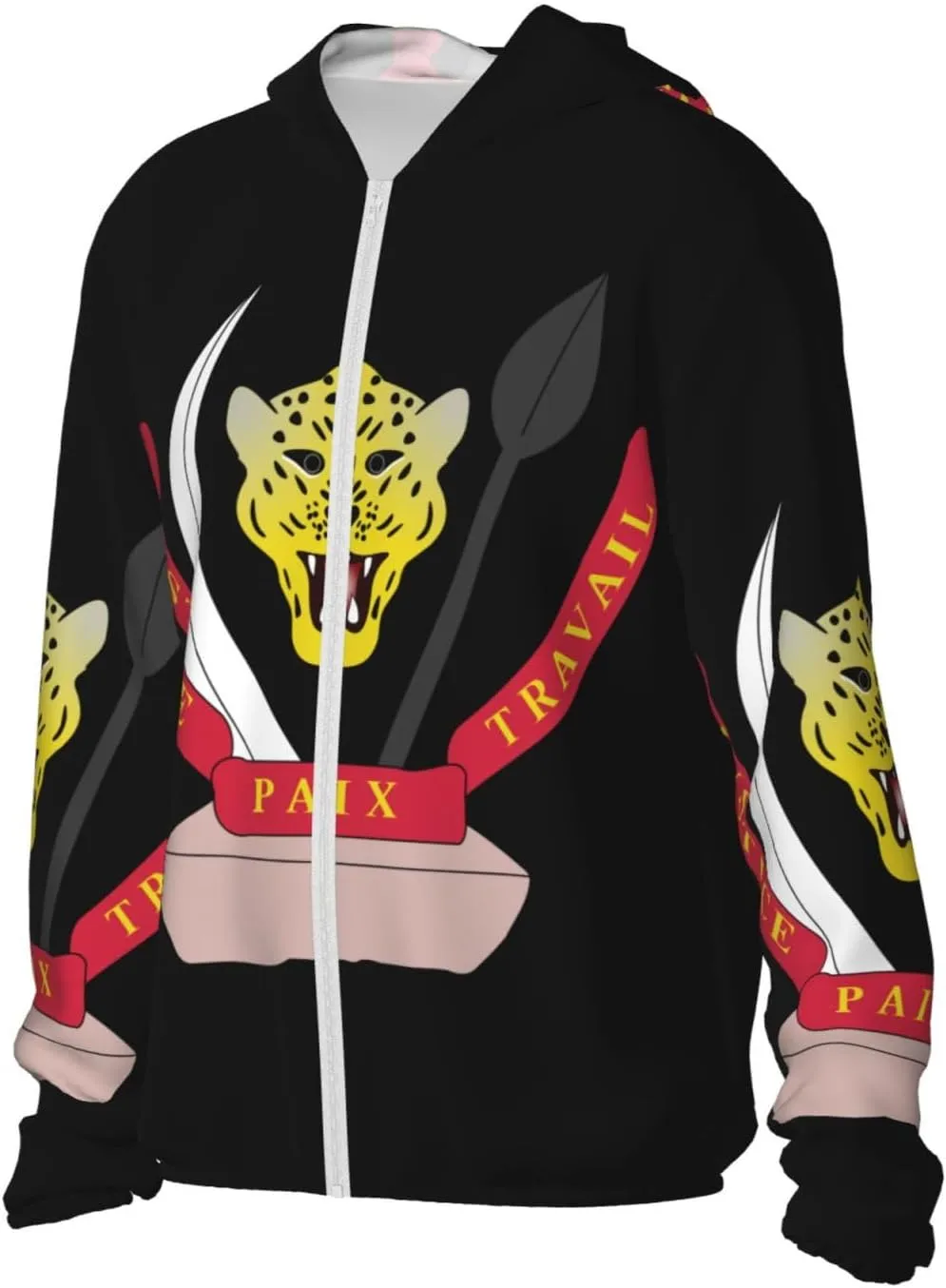 Shirt Jacket Flag of Kazakhstan Sun Protection Hoodie Zip rattle advancement subject flashy randomly woodpecker Long Sleeve Lightweight Sun 