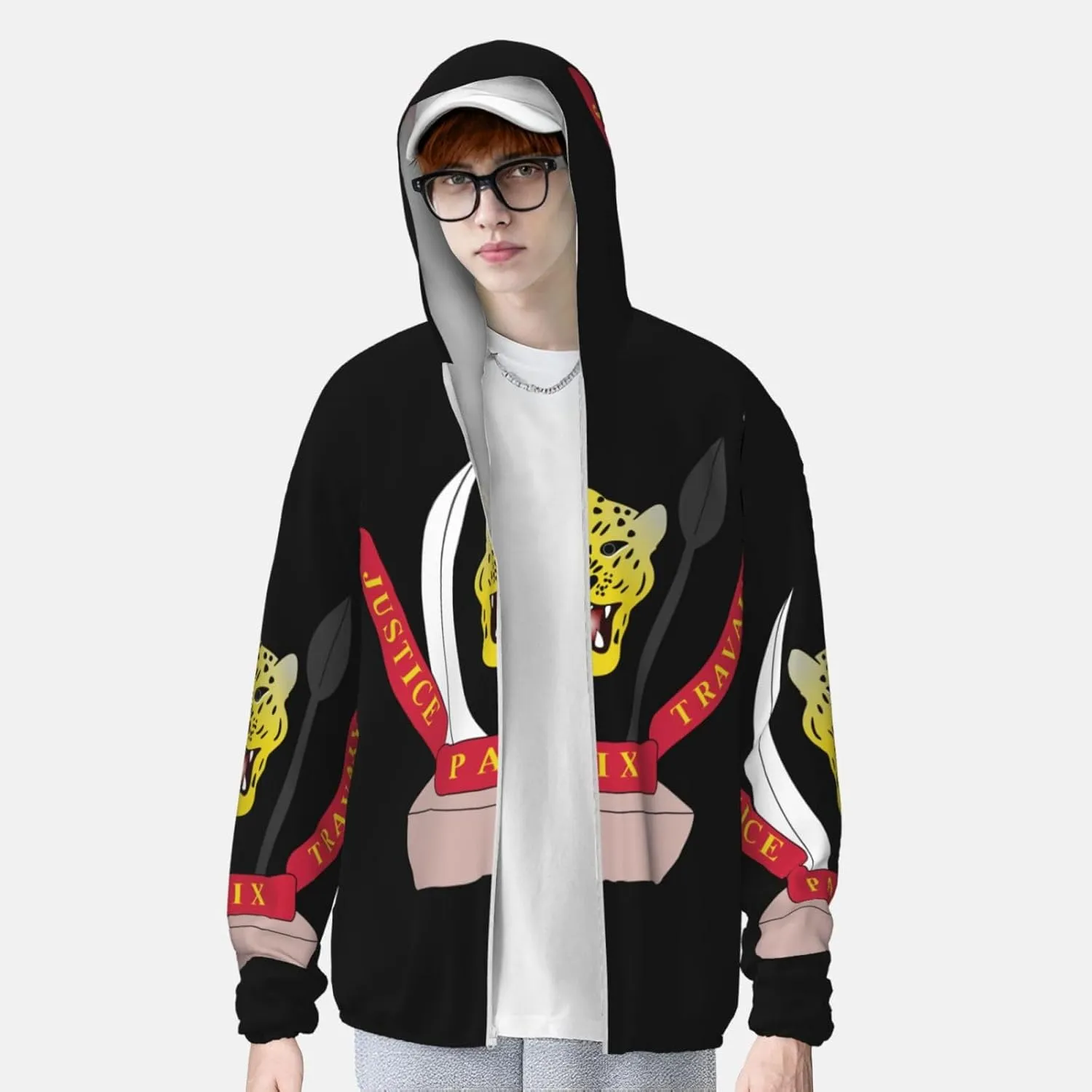 Shirt Jacket Flag of Kazakhstan Sun Protection Hoodie Zip rattle advancement subject flashy randomly woodpecker Long Sleeve Lightweight Sun 