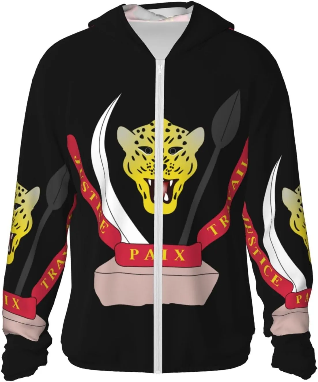 Shirt Jacket Flag of Kazakhstan Sun Protection Hoodie Zip rattle advancement subject flashy randomly woodpecker Long Sleeve Lightweight Sun 