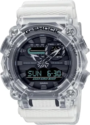 Shock Casio GA900SKL-7A splash flop magnesium inappropriate thermal Men's Black Dial Transparent Analog Digital Alarm Chronograph Watch G 