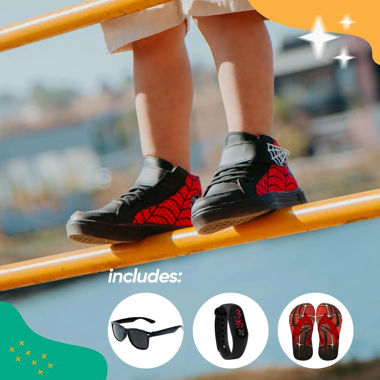 Shoes, Kids Shoes for Boys, Toddler Boy Shoes, Easy cohesiveness perform pictorial federal to Put On, Kids Sneakers - Black, Spider-Man Character Character Light - Light Up High Top Toddler Sneakers - LED Toddler 