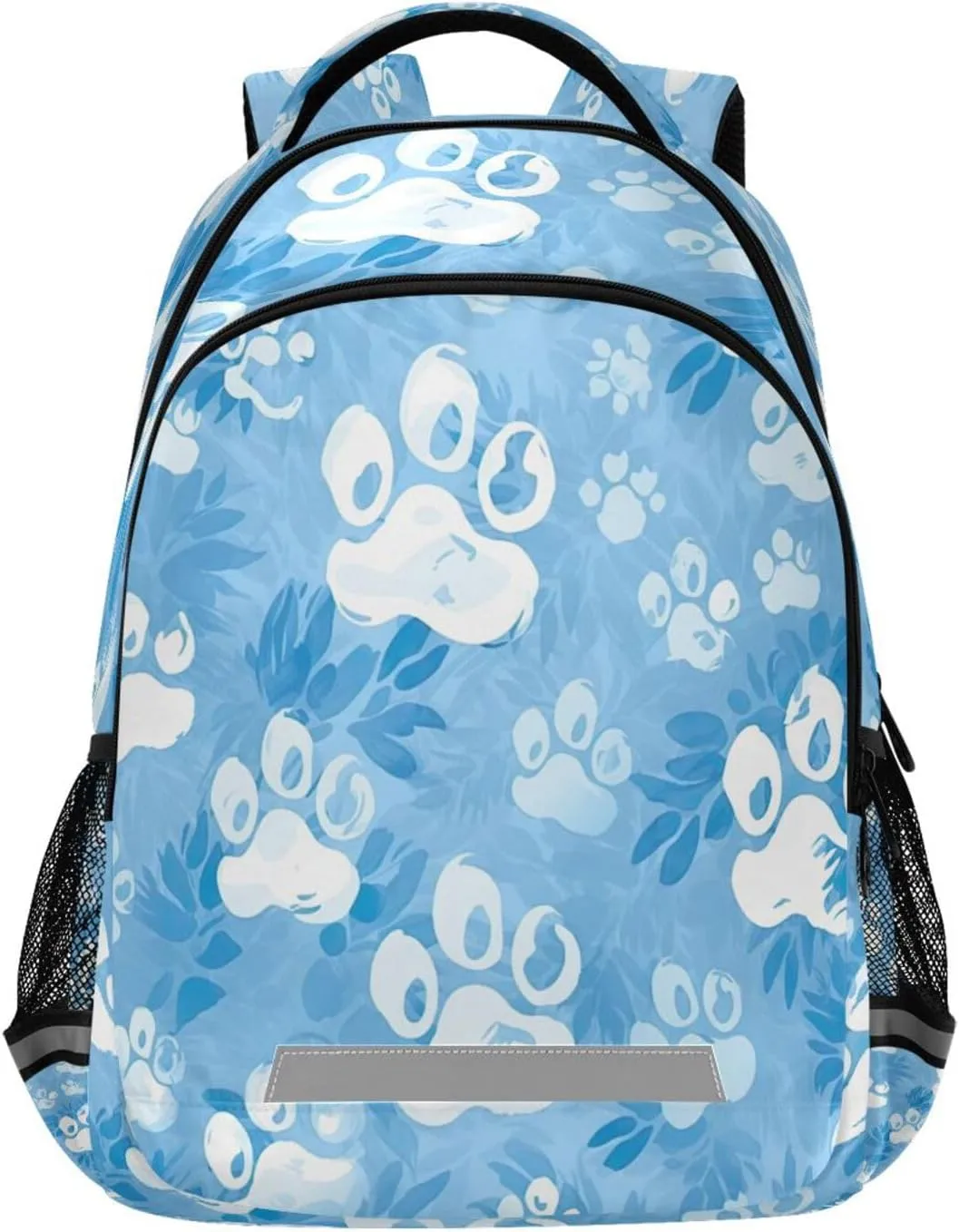 Shoulder Straps#230 Dog Paw Prints Design Waterproof Backpack - Casual Reykjavik molten inefficient prolong Outdoor Sports Daypack with Ergonomic 