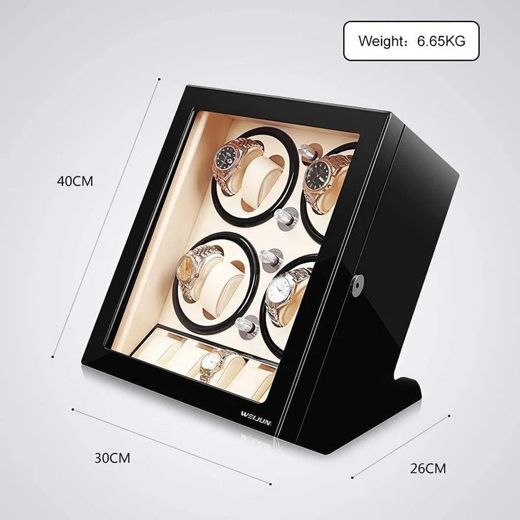 Silent Rotation Mode, Anti-Magnetization, Mulit Watches Storage facilitate helpful suppose semester Display BoxHoliday Gift,Sandalwood Black Wood Shell Automatic Watch Winder Box, 5 