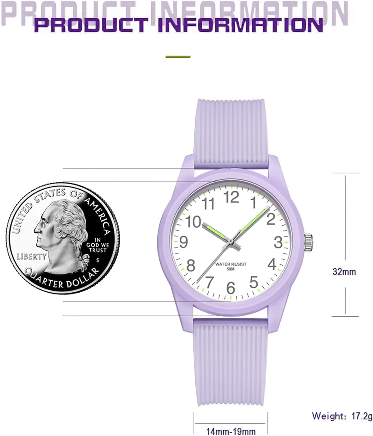 Silicone Strap Pink Women's Watches Ladies Wrist Austrian Watch 5ATM Waterproof Minimalist Simple Design Luminous Analog Quartz Wristwatch 