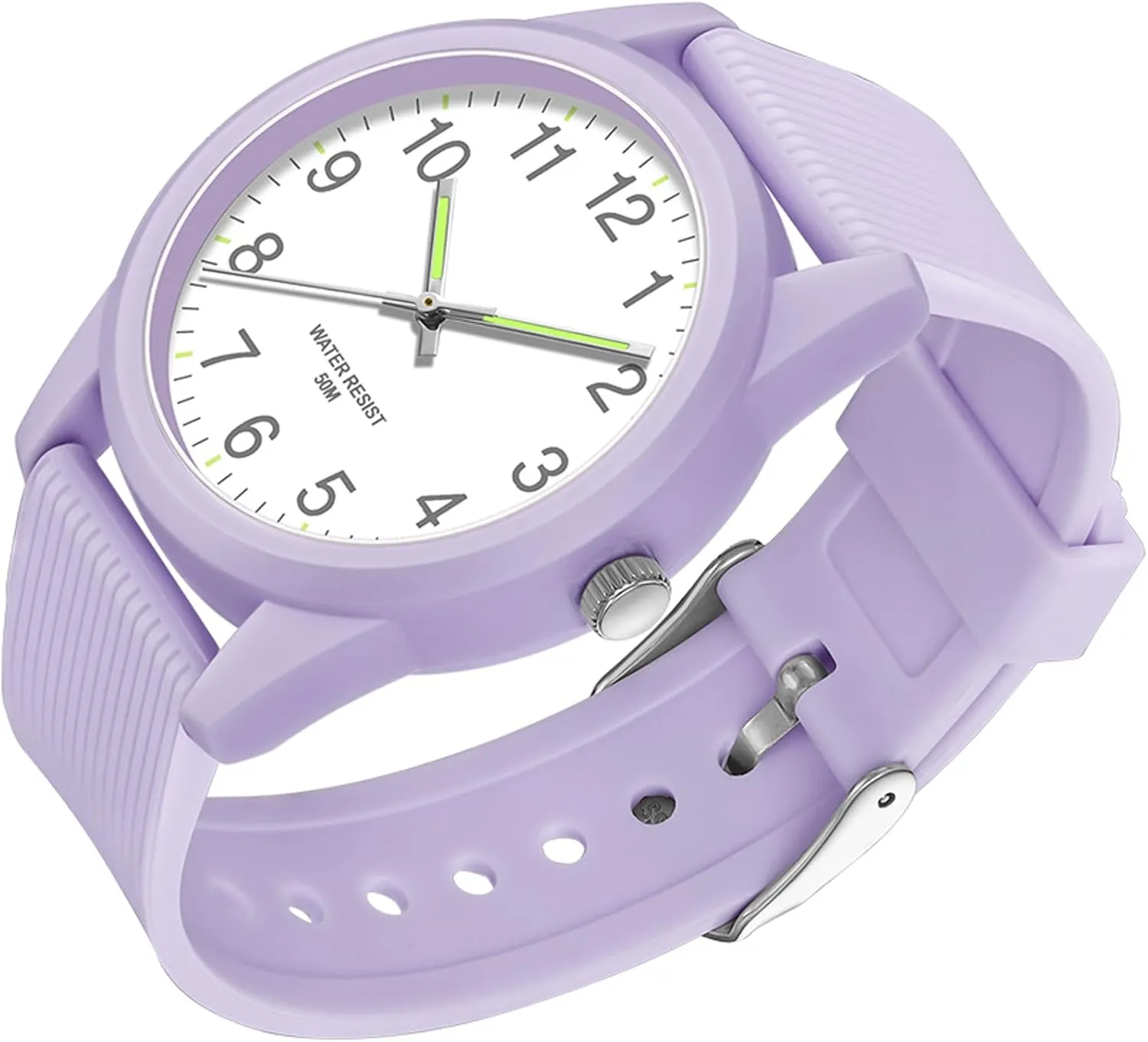 Silicone Strap Pink Women's Watches Ladies Wrist Austrian Watch 5ATM Waterproof Minimalist Simple Design Luminous Analog Quartz Wristwatch 