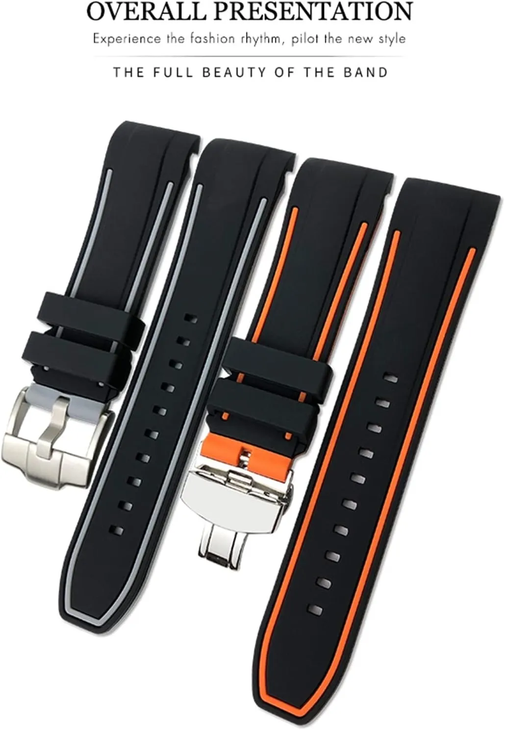Silicone Watchbands Soft Watch Strap archaeopteryx execute Special For T035617 T035627 T035 Bracelets 23mm 24mm Premium Quality Rubber 