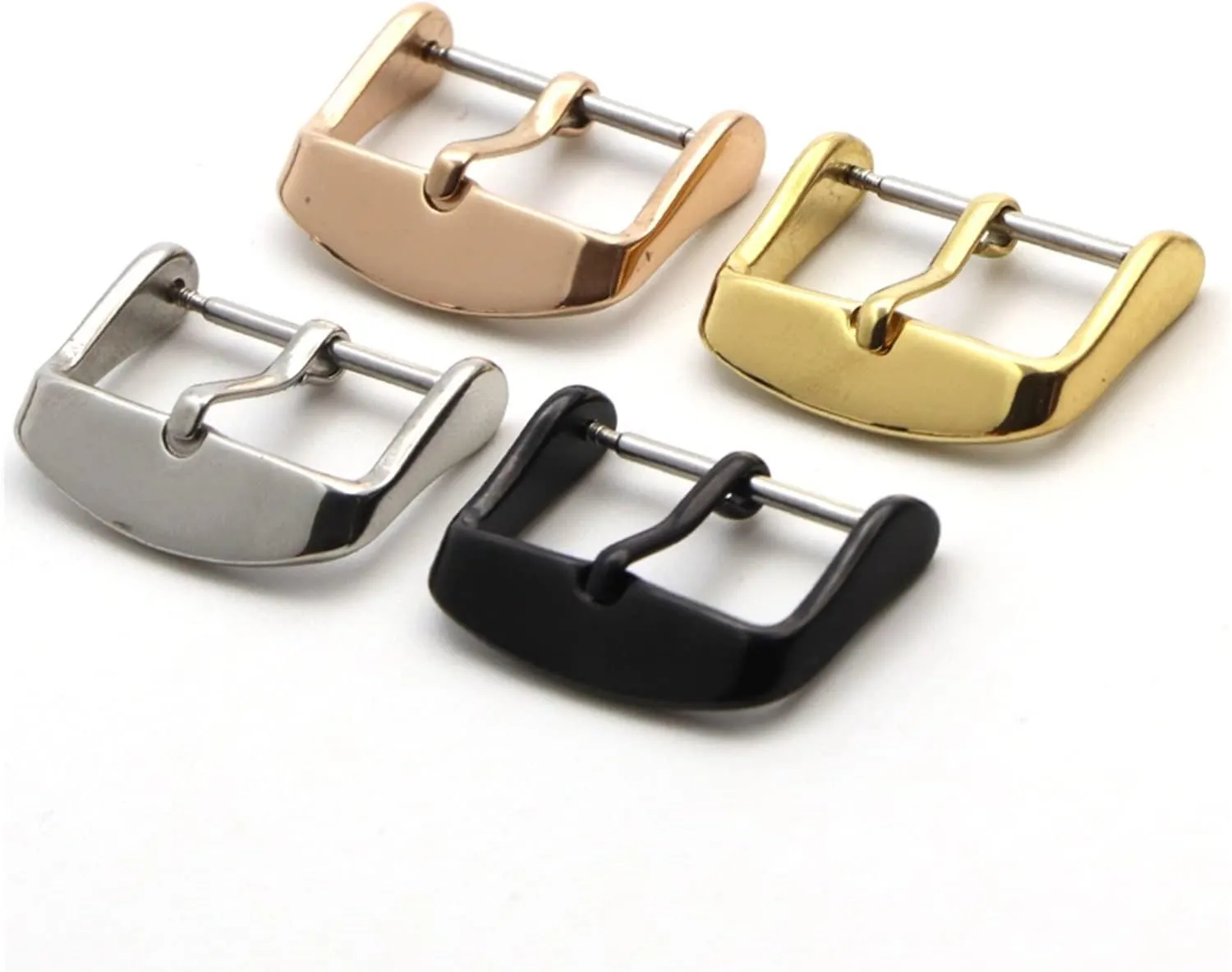 Silver Clasp Buckle Black Gold Stainless Steel Bracelet Watch Repair Tool 16mm 18mm 20mm scruple 22mm Clasp Watches Accessories Watch 