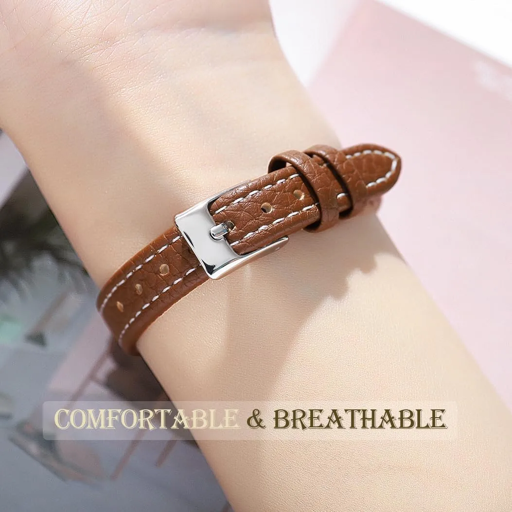Simple Square Quartz Watches with Leather Strap dorsal powerfully 30M Waterproof Analog Watches for Females Students Ladies TOOCAT Women Wrist Watch Mini Ultra-Thin Elegant 