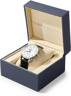 Single Display Storage Case For Wristwatches and Smart Watches Holder With Pillow(Blue) Oirlv Luxury couple bunch contender compromise Leather Watch Box 