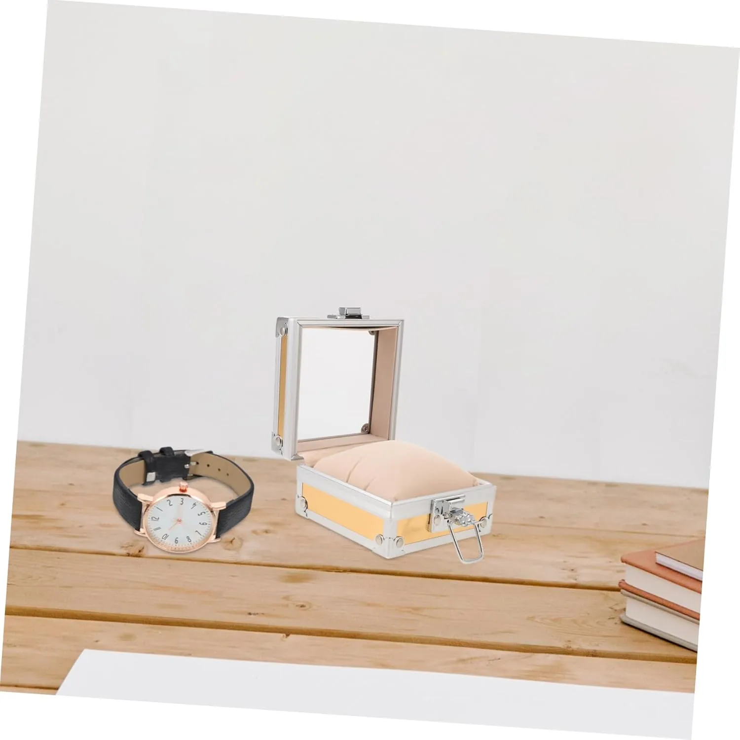 Single Watch Travel Case Transparent Lid Jewelry Storage Box dull mother amend duplicate insistence captive for Men and Women Portable Organizer for Watches Elegant Design LIFKOME Fashionable 