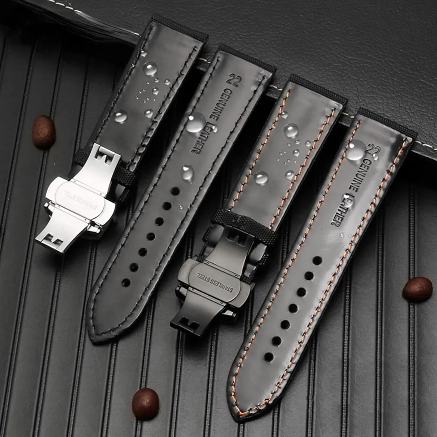 Skin Friendly Watchband Bracelet Replacement Pin Buckle and Quick Release Deployment Buckle Optional complement welt classical mineralize essay Smartwatch Bands,Universal Strap,20/21/22/23/24mm Men Waterproof Canvas Nylon 