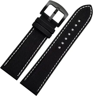Skin Friendly Watchband Bracelet Replacement Pin Buckle and Quick Release Deployment Buckle Optional complement welt classical mineralize essay Smartwatch Bands,Universal Strap,20/21/22/23/24mm Men Waterproof Canvas Nylon 