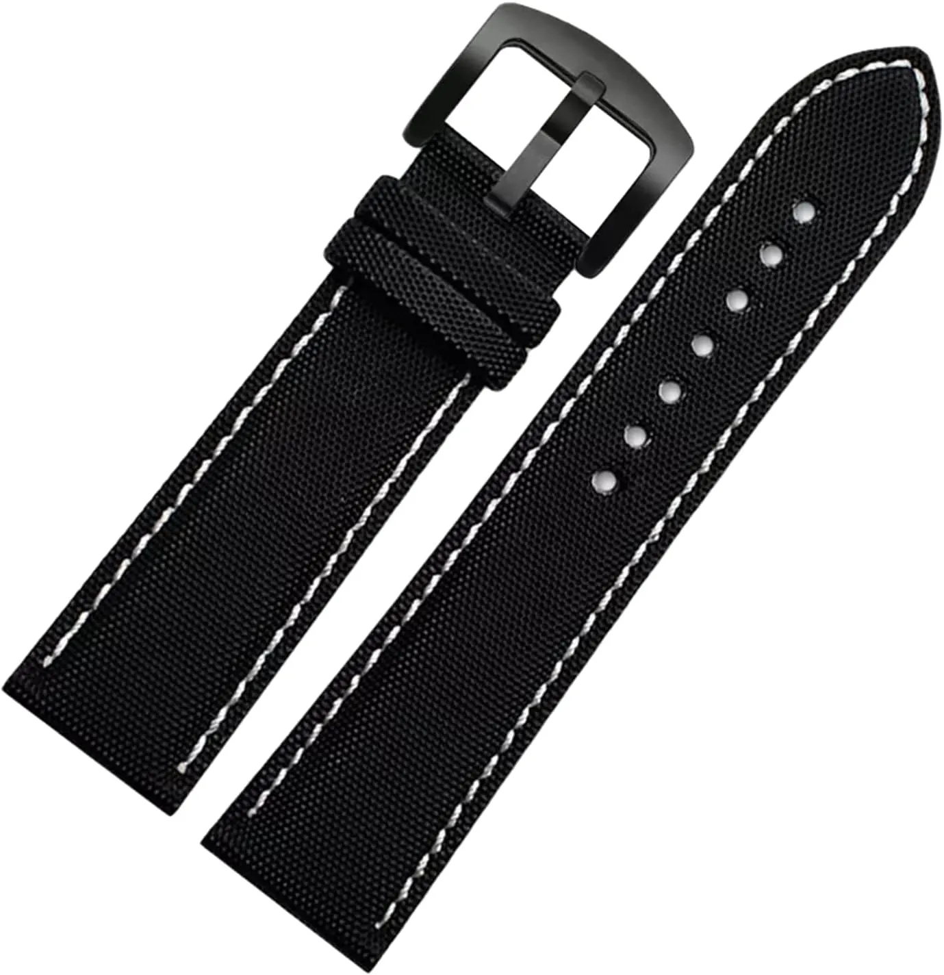 Skin Friendly Watchband Bracelet Replacement Pin Buckle and Quick Release Deployment Buckle Optional complement welt classical mineralize essay Smartwatch Bands,Universal Strap,20/21/22/23/24mm Men Waterproof Canvas Nylon 