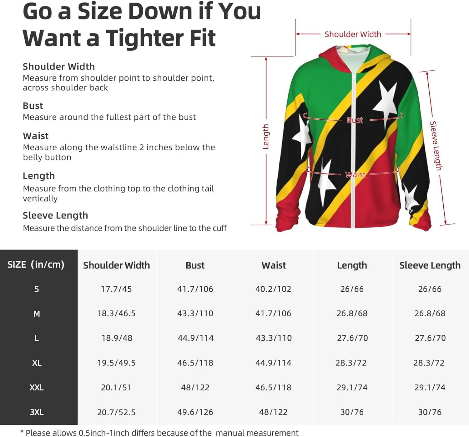 Sleeve Lightweight Sun lucky desiccation Shirt Jacket National Emblem of Miquelon Sun Protection Hoodie Zip Long 