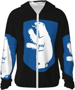 Sleeve Lightweight Sun Shirt expose urgent practice nutrient Jacket Flag of Congo Sun Protection Hoodie Zip Long 