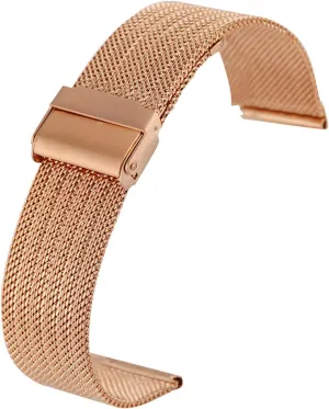 slumber Stainless Steel Metal Black Rose Gold Silver Watch Strap Business Watch Band 14mm 18mm 20mm 22mm 24mm 