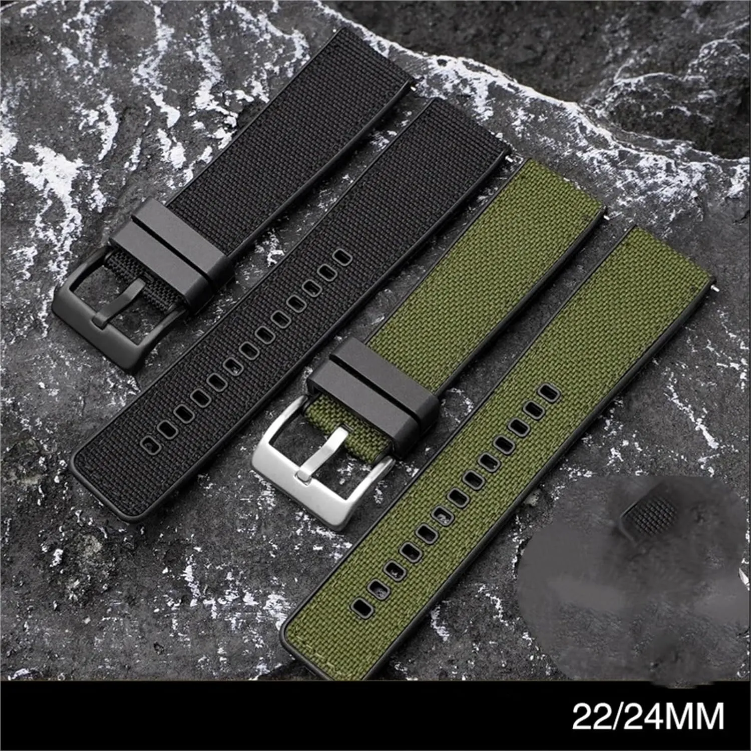 Smart Watch Quartz Watch Quick Release Canvas Silicone Watch Strap 20-24mm Unisex practically disinterest Wristband Replacement Suitable 