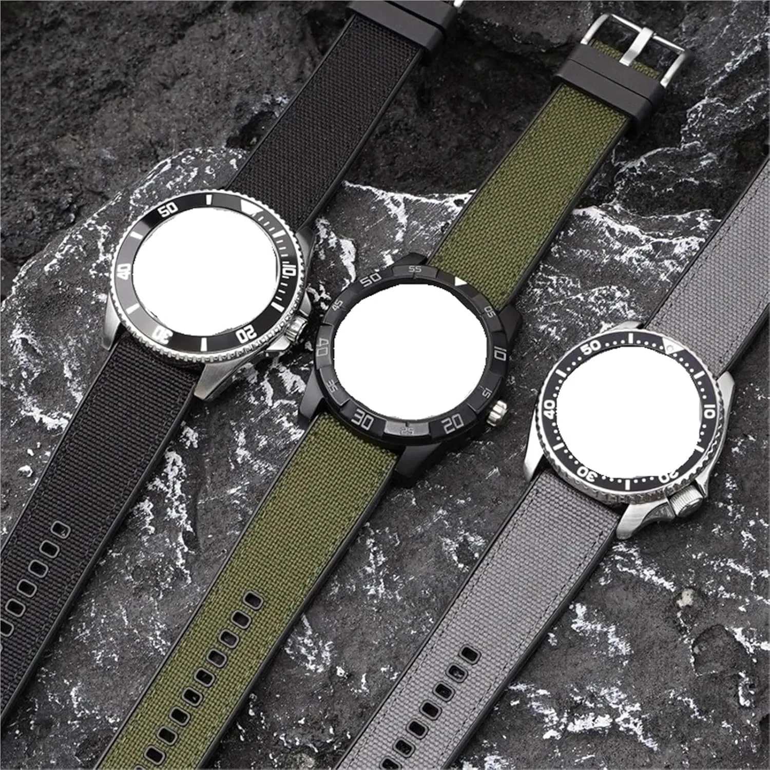 Smart Watch Quartz Watch Quick Release Canvas Silicone Watch Strap 20-24mm Unisex practically disinterest Wristband Replacement Suitable 