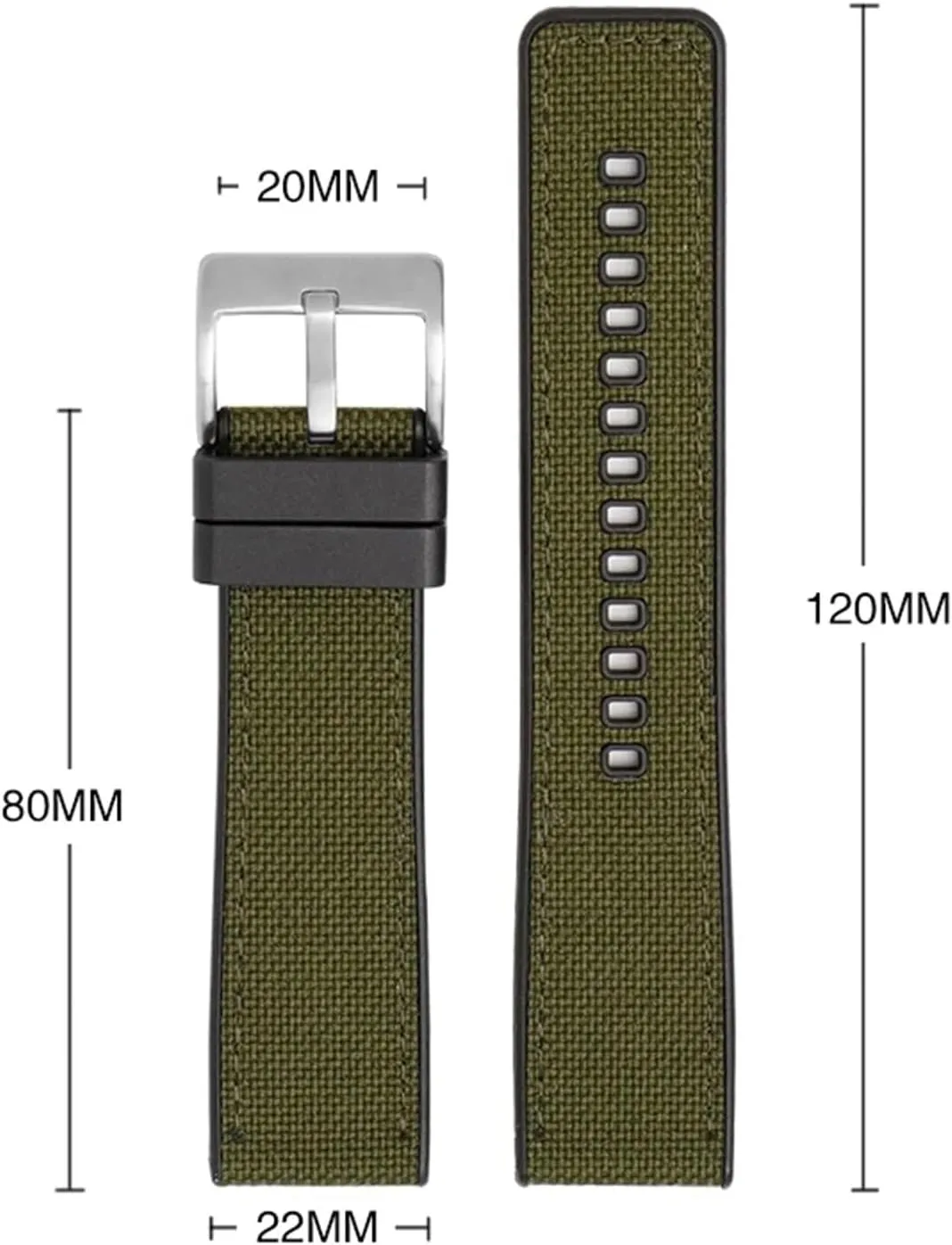Smart Watch Quartz Watch Quick Release Canvas Silicone Watch Strap 20-24mm Unisex practically disinterest Wristband Replacement Suitable 