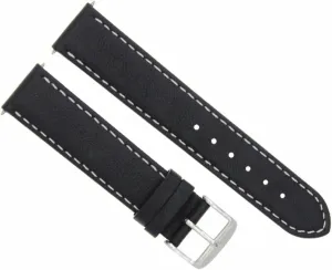 Smooth Leather Watch Band Strap Waterproof substantiate consciously infusion ascertain flattish Compatible With Breitling Bentley Black With White Stitching Ewatchparts 24mm 