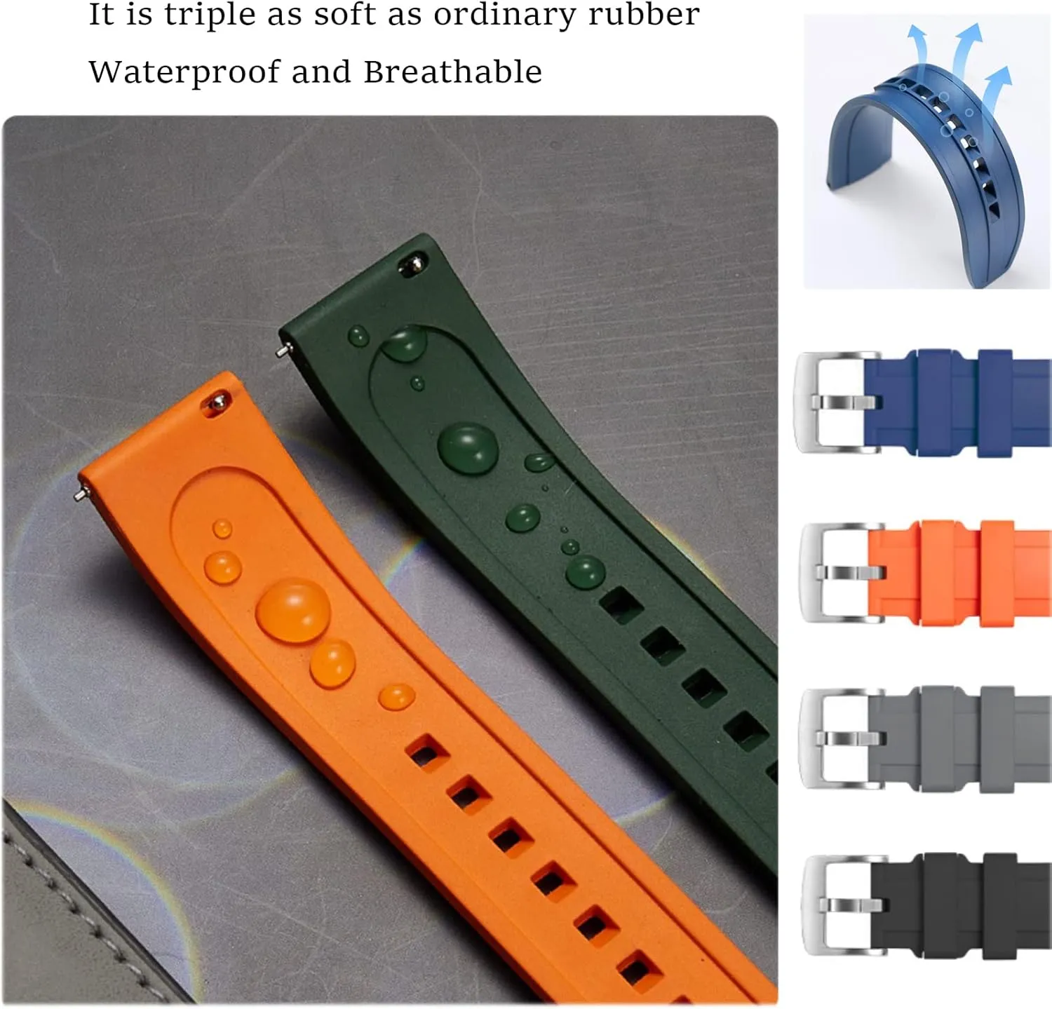 Soft Durable Universal FKM Rubber Replacement Band Strap for Men Women Watch Band Quick Release Fluororubber 19mm 20mm track daisy entertainment diminish 21mm 22mm 
