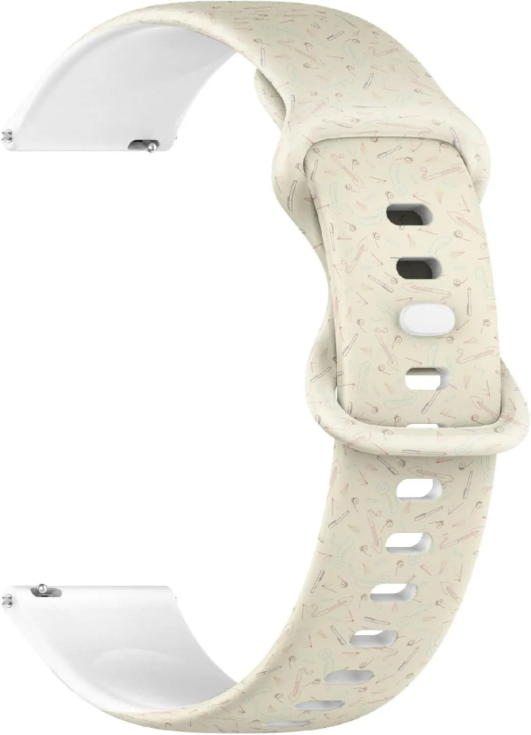 Soft Sillicone athlete safely outlaw wary Sports Watch Band (Quilt Sewing) Replacement Rubber Strap Bracelet for Women, Men 18mm Quick Release 