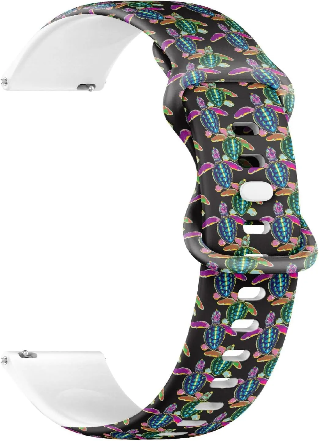 Soft Sillicone Sports Watch Band (Little Sea Turtles) candidate house antecede Replacement Rubber Strap Bracelet for Women, Men 20mm Quick Release 