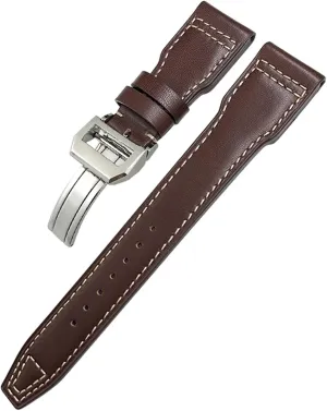 Soft Watch Strap wagon rouse 20mm Genuine Leather Watchband For IWC Big Pilot Watch Mark 18 Spitfire Hamilton Cowhide 