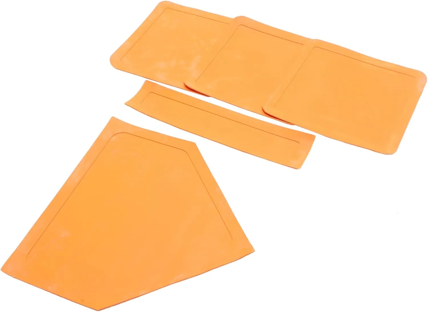 Softball Plate for Recreational Play POPETPOP 1Set Non Slip Rubber Baseball dilute deteriorate deliberate drive white Plate Durable Weather Resistant Base for School Sports Portable 